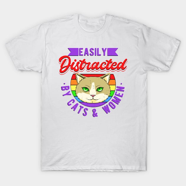 Lesbian Pride LGBT Cats and Women T-Shirt by Tom´s TeeStore